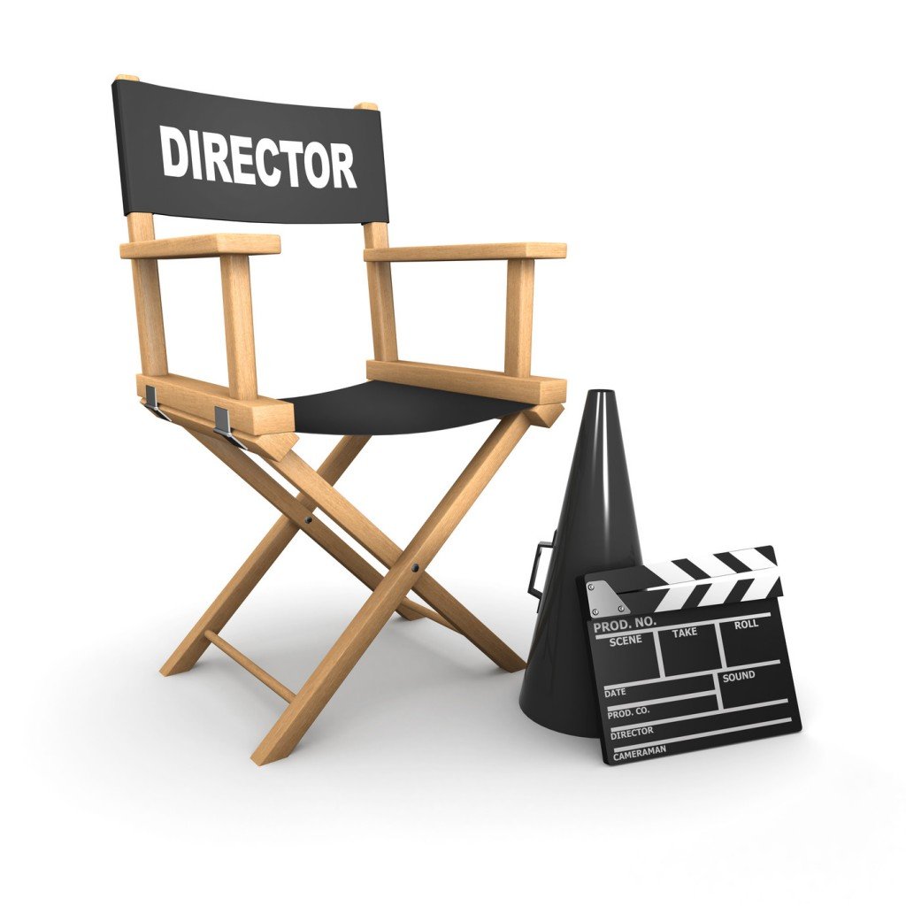3d The film directors chair is empty