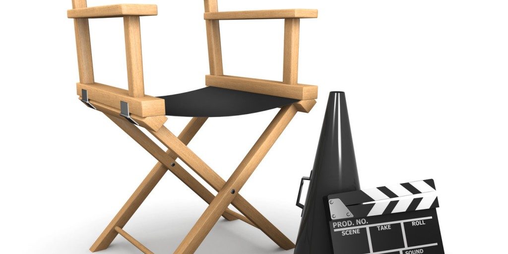 3d The film directors chair is empty