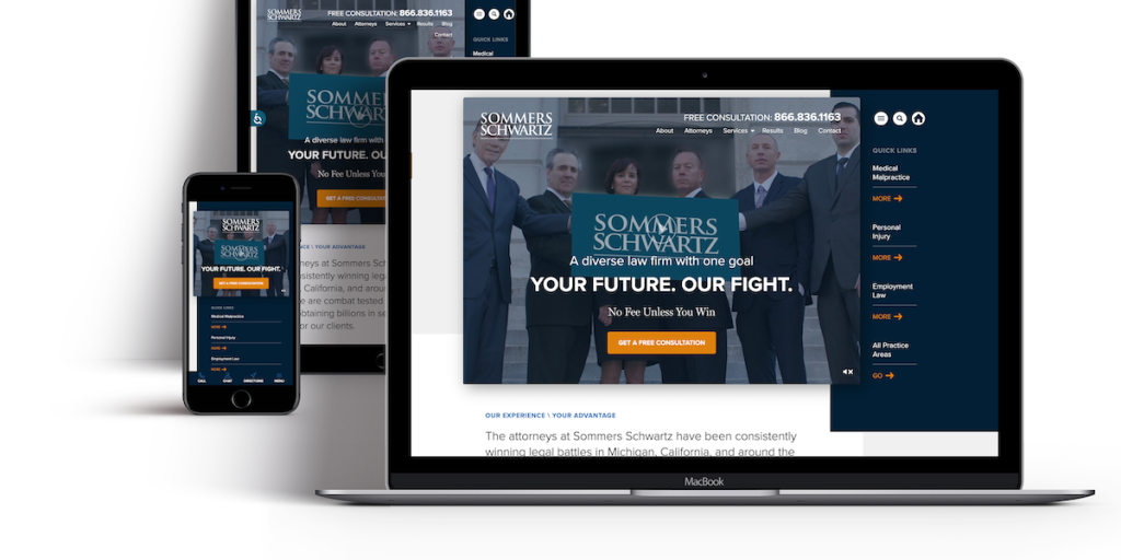 The Sommers Schwartz Website Earns Custom Legal Marketing a WebAward and W3 Award